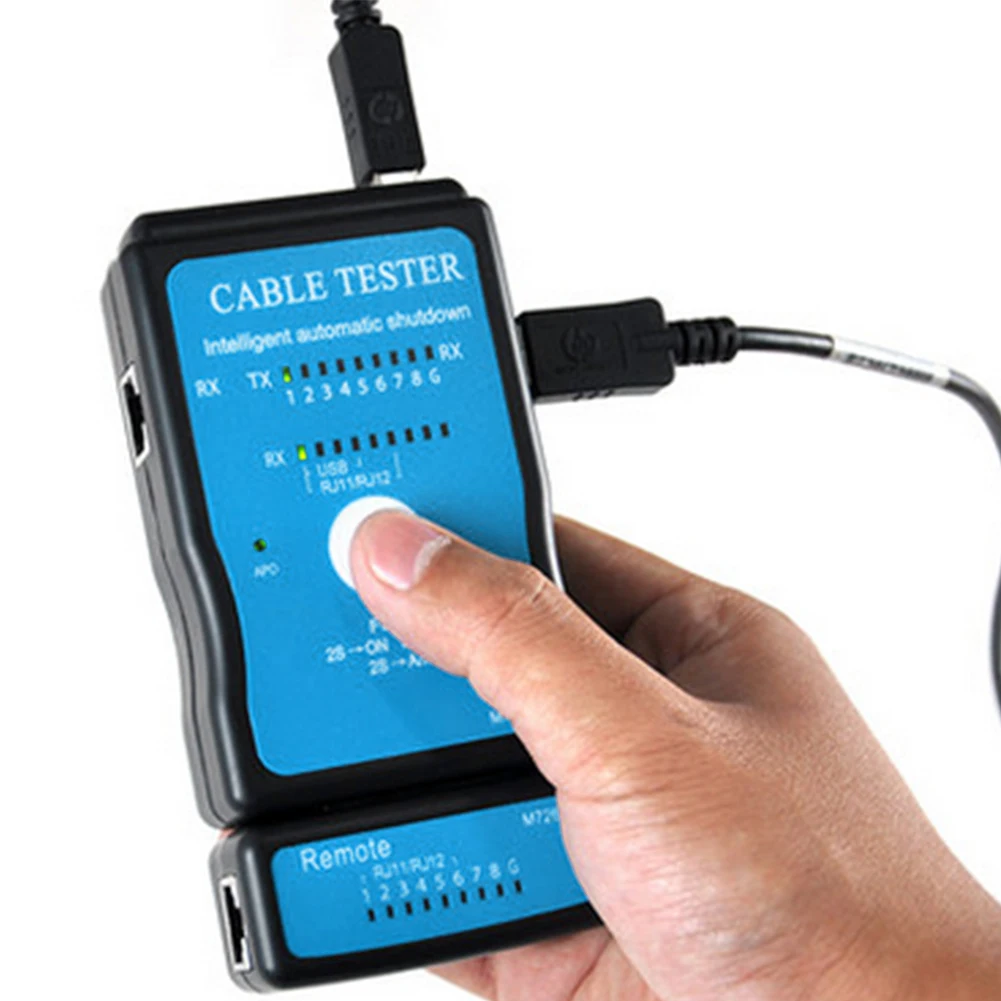 

Портативный интеллектуальный тестер обрыва сети Ethernet RJ45 RJ11 со светодиодным индикатором и автоматическим отключением