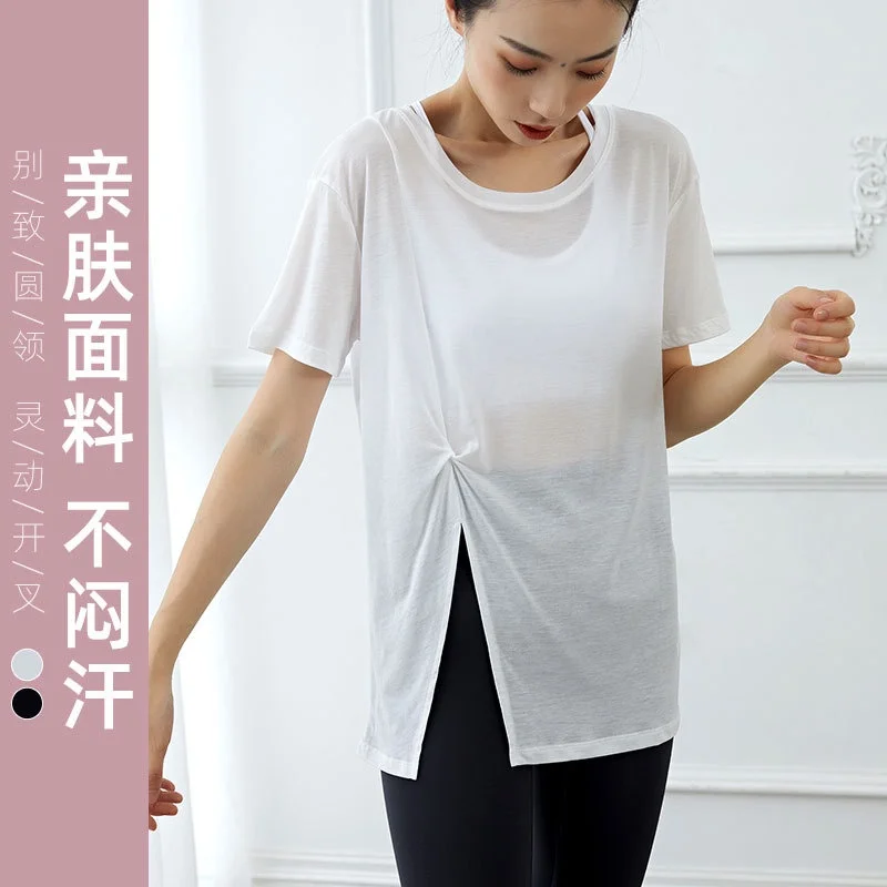 

Women's Sportswear Summer Sports Tops Loose Yoga Wear Fitness T-Shirt