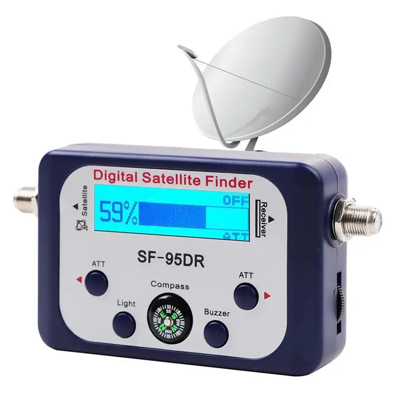 

Digital Satellite Finder Satellite Signal Meter For Campers Digital Sat Receiver With LCD Display And Compass For Satellite