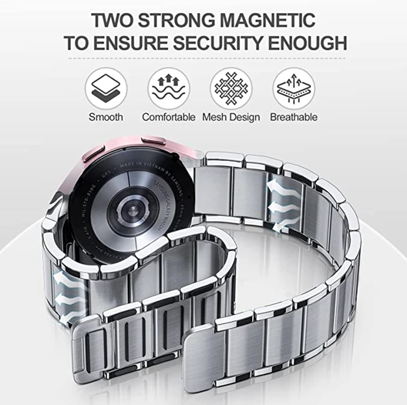 22mm 20mm Magnetic Metal Bracelet for Galaxy Watch 4 5 Pro Classic 46mm 42mm 44mm 40mm 45mm Strap for Huawei Watch GT2 3 Pro