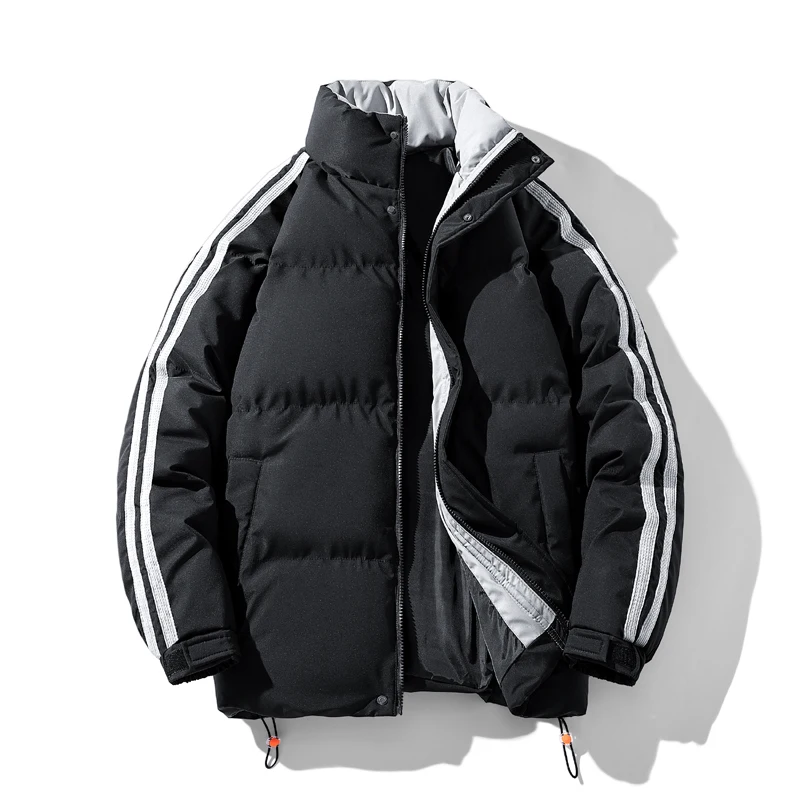 Men Winter Jacket And Coat Thicken Warm Stand Collar Parka Streetwear Outwear