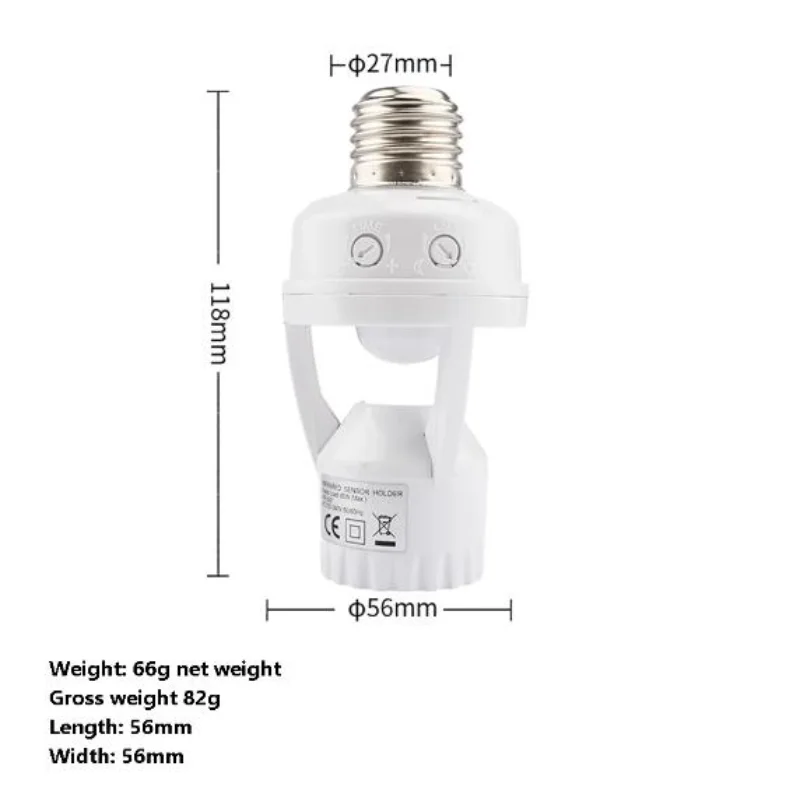 Индукционный датчик движения VzzUoo для человека 360 градусов цоколь E27 110-240 В