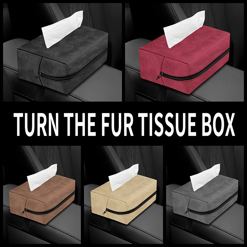 Коробка для салфеток в автомобиль Премиум ощущение ящик из замши салона