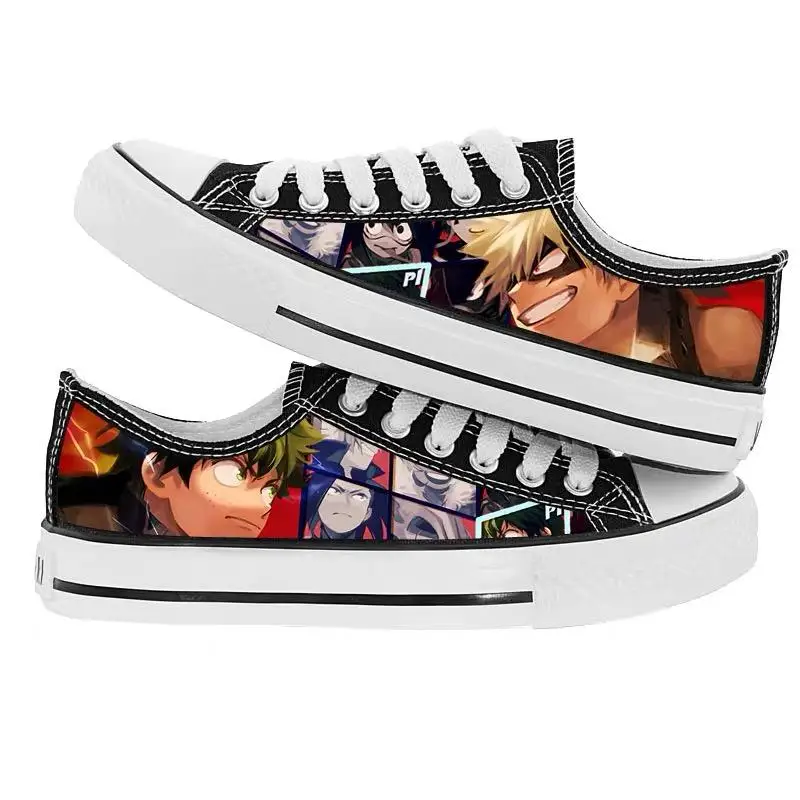 

My Hero Academia Deku Midoriya Izuku Canvas Sneakers Low Top Casual Shoes for Kids Youth