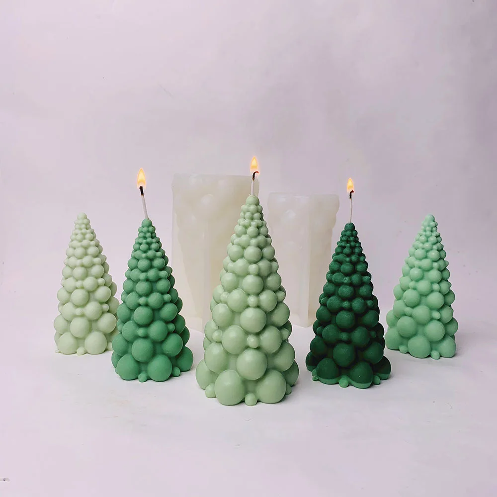 Новая силиконовая 3D форма в виде пузырьков для рождественской елки свечи