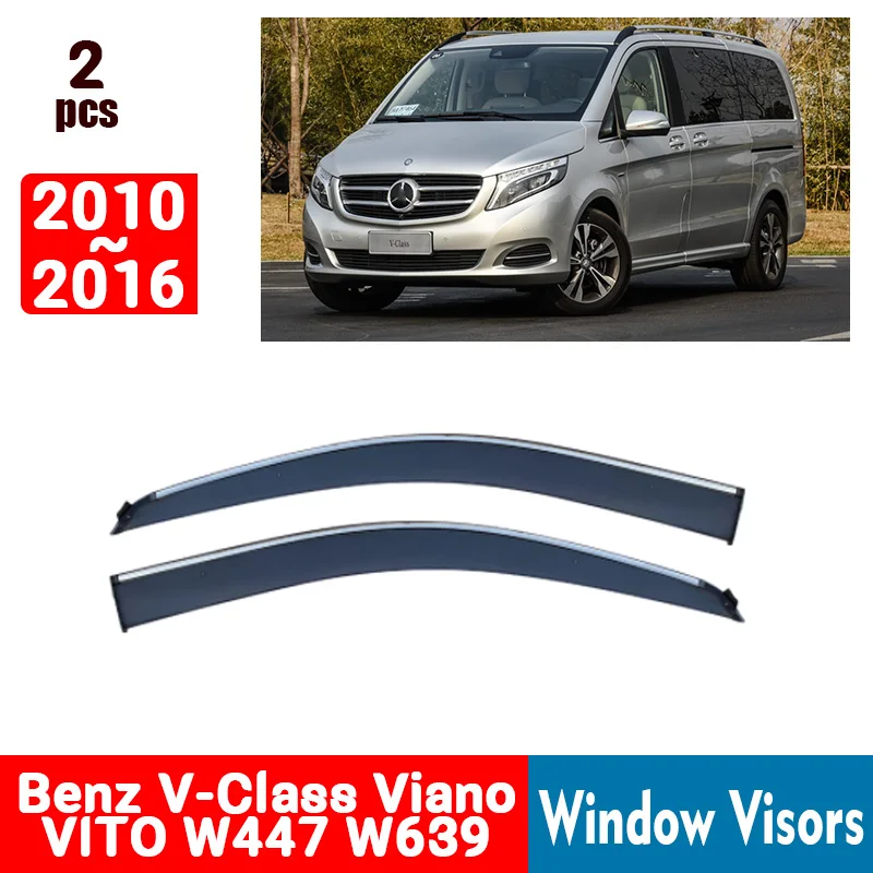 FOR Benz V-Class Viano VITO W447 W639 2010-2022 Window Visors Rain Guard Windows Rain Cover Deflector Awning Shield Vent Guard