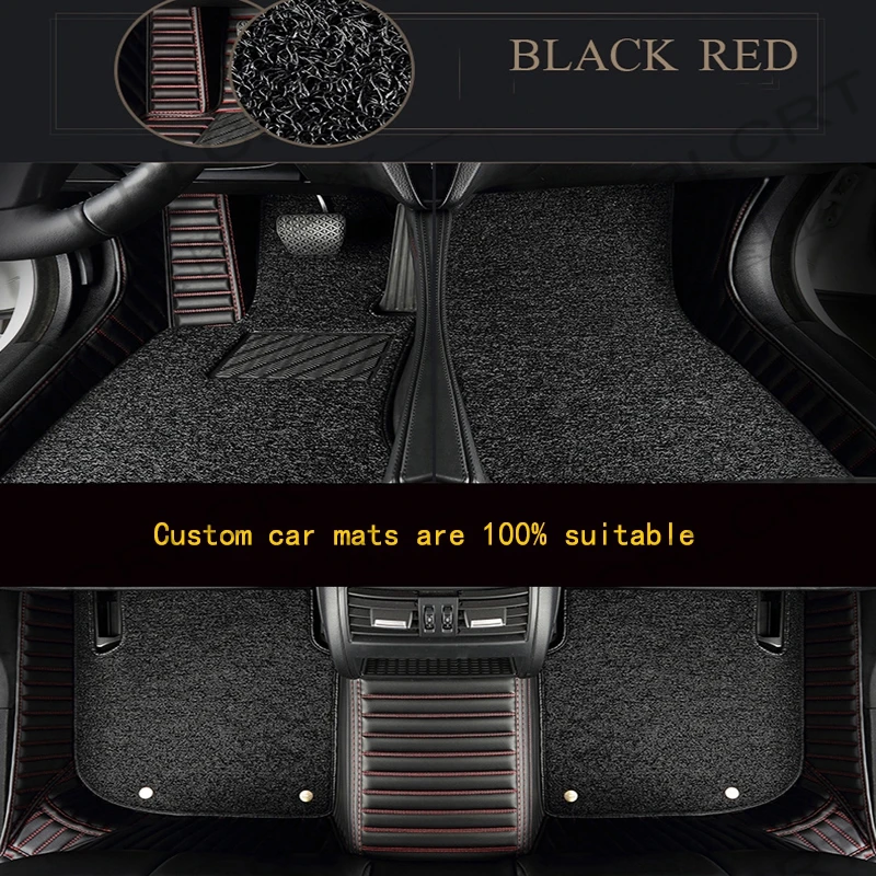 

CRLCRT horizontal grain double layer car leather foot pad for Jaguar XF XE XJL XJ6 XJ6L E-PACE F-PACE F-TYPE brand firm soft car