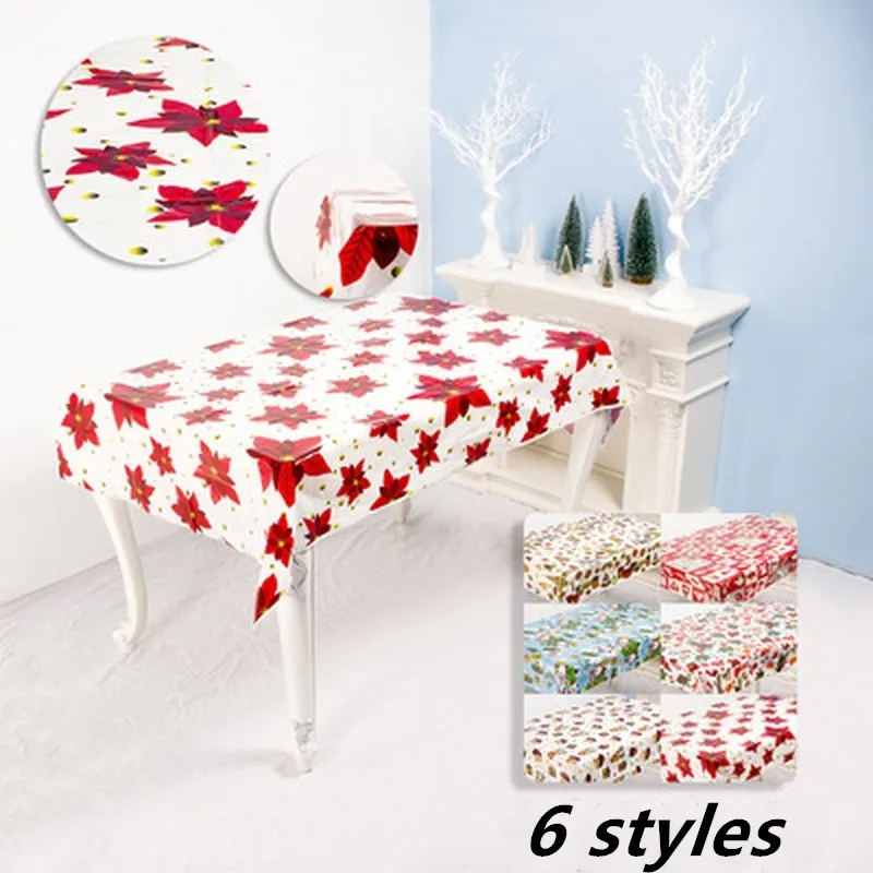 

1PC Christmas Table Decoration Disposable Tablecloth Christmas Decorations for Home DIY Ornaments Xmas Decor