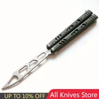 Baliplus BRS Replicant Butterfly тренировочный нож втулки сэндвич углеродное волокно Ручка D2 лезвие EDC карманный тактический нож подарок