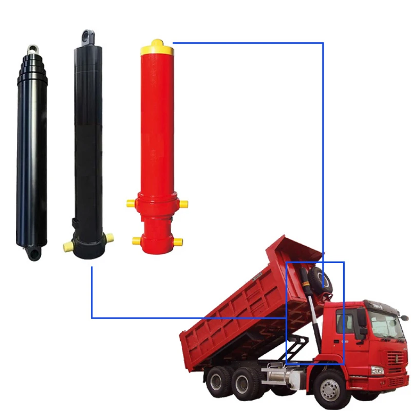 

telescopic custom hydraulic cylinder for tipper and dump truck hydraulic hoist