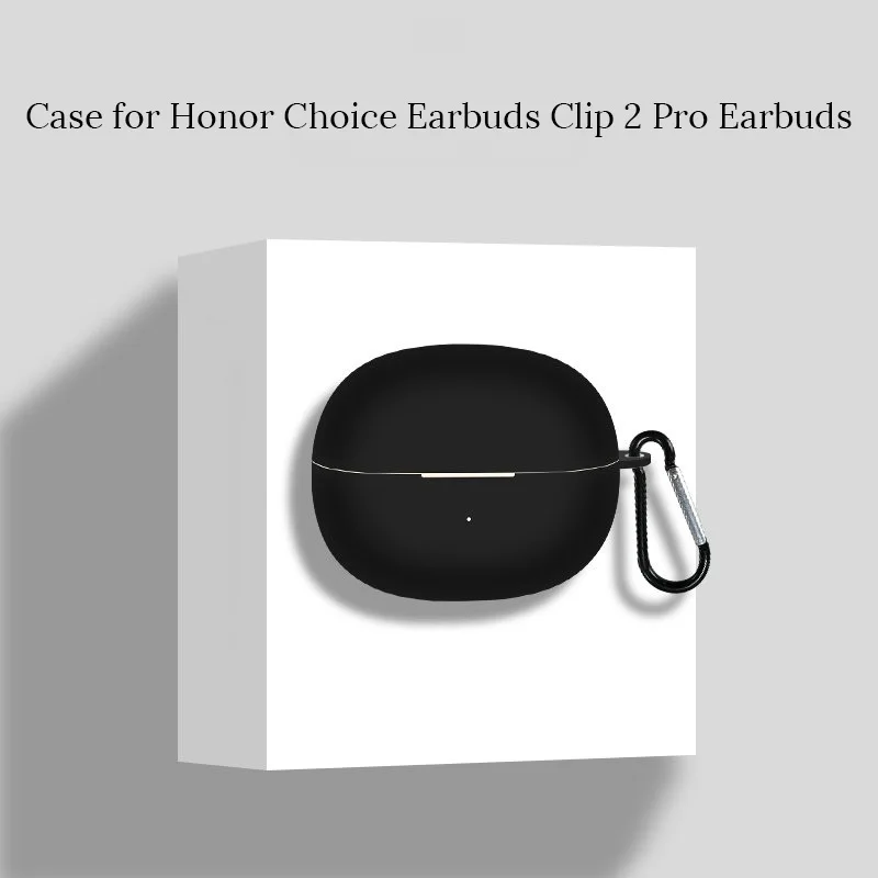 Фото Силиконовый чехол для Honor Choice Earbuds Clip 2 Pro (2026) – Противоударный тонкий защитный чехол для наушников с карабином №1