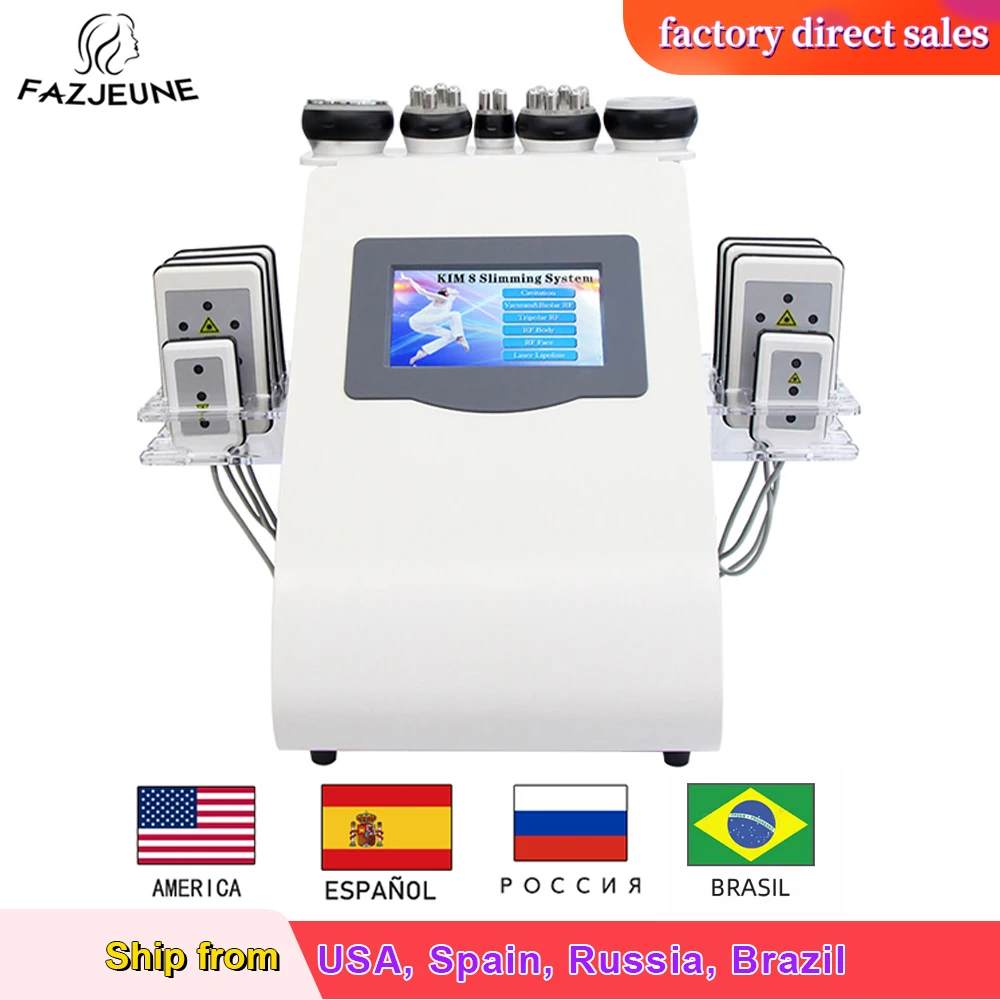 

6In1 40K Cavitation Ultrasonic RF Body Slimming Machine Laser Radio Frequency Massage Weight Loss Skin Tightening Fat Burner