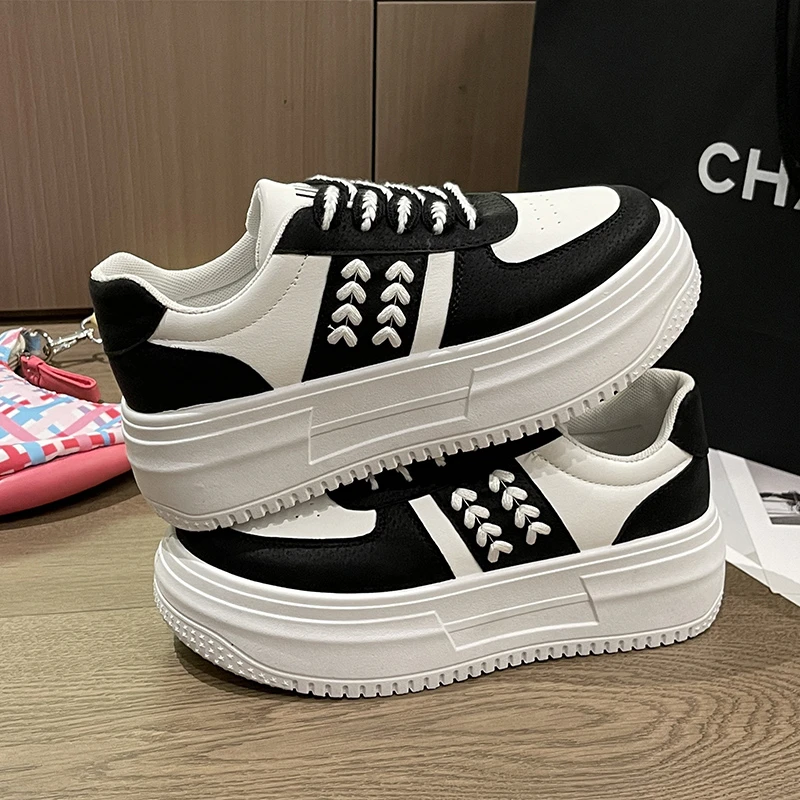 

Женские кроссовки на платформе, повседневные дышащие кроссовки на шнуровке, с вулканизированной подошвой, спортивная обувь для осени, 2023