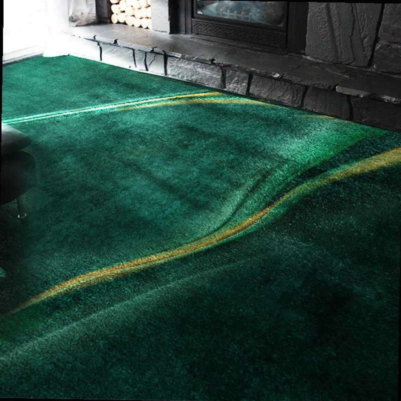 

Горячая Распродажа современный светильник лый Роскошный зеленый ковер для гостиной в скандинавском стиле нескользящий кухонный ковер для ...