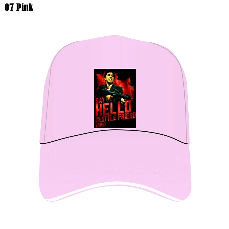 

Men Official Scarface Movie Al Pacino Custom Hat Say Hello Black Cotton Sm One Size