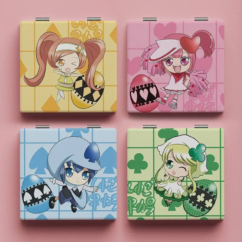 

Складное косметическое зеркало Shugo Chara, зеркала для макияжа Ran Miki, производные анимации Suu Dia, периферийные продукты, подарочное зеркало для девушек