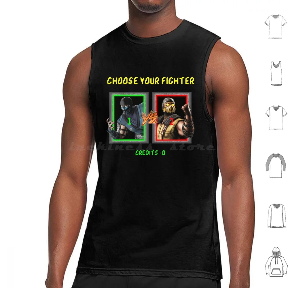 

Choose Your Fighter-Team Sub Zero Vs Scorpion Official Mortal Tank Tops Vest Sleeveless Scorpion Sub Zero Raiden Mortal