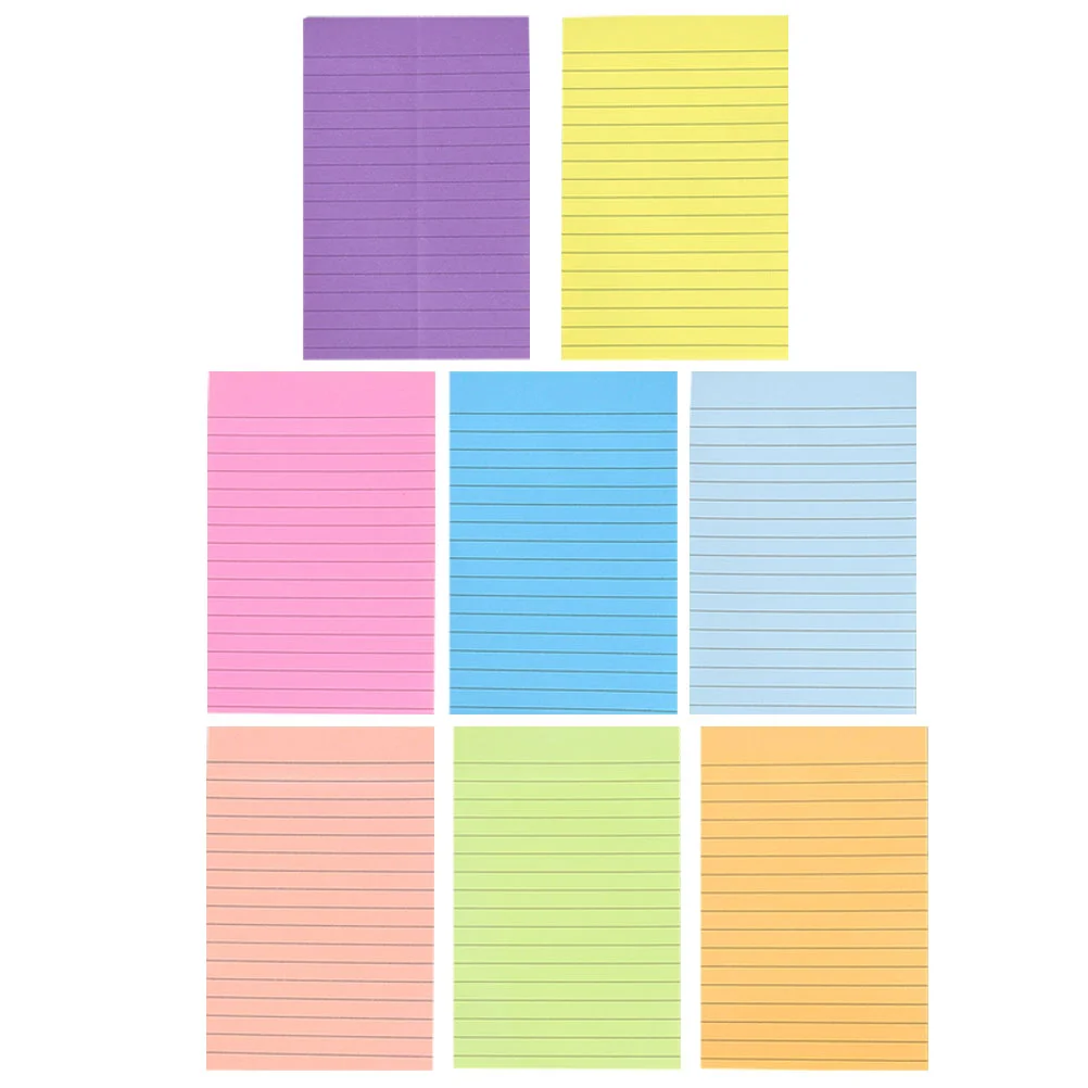 

8 Books Self-stick Notepads Coloured Stickers Household Memo Sticky Adhesive Notes Paper Accessory Index Cards Office