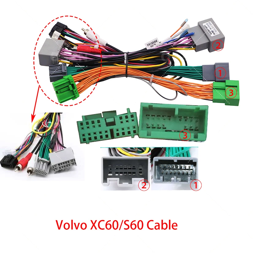 

Адаптер Android Canbus Box для Volvo XC60 S60 2008 2009 2010 2011 2012 2013 с 16-контактным жгутом проводов для автомобильного радиоприемника