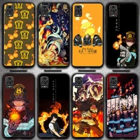 fire force manga phone case for redmi 9a 8a 7 6 6a note 9 8 10 8t pro max 9 k20 k30 k40 pro pocof3 note11 5g case