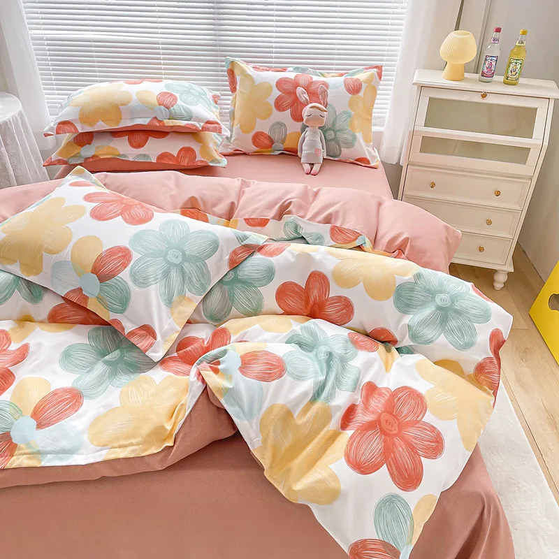 

Комплект постельного белья из 3/4 предметов с принтом, односпальное, двуспальное, Королевский размер, пододеяльник, высококачественное удобное одеяло, простыня, наволочка