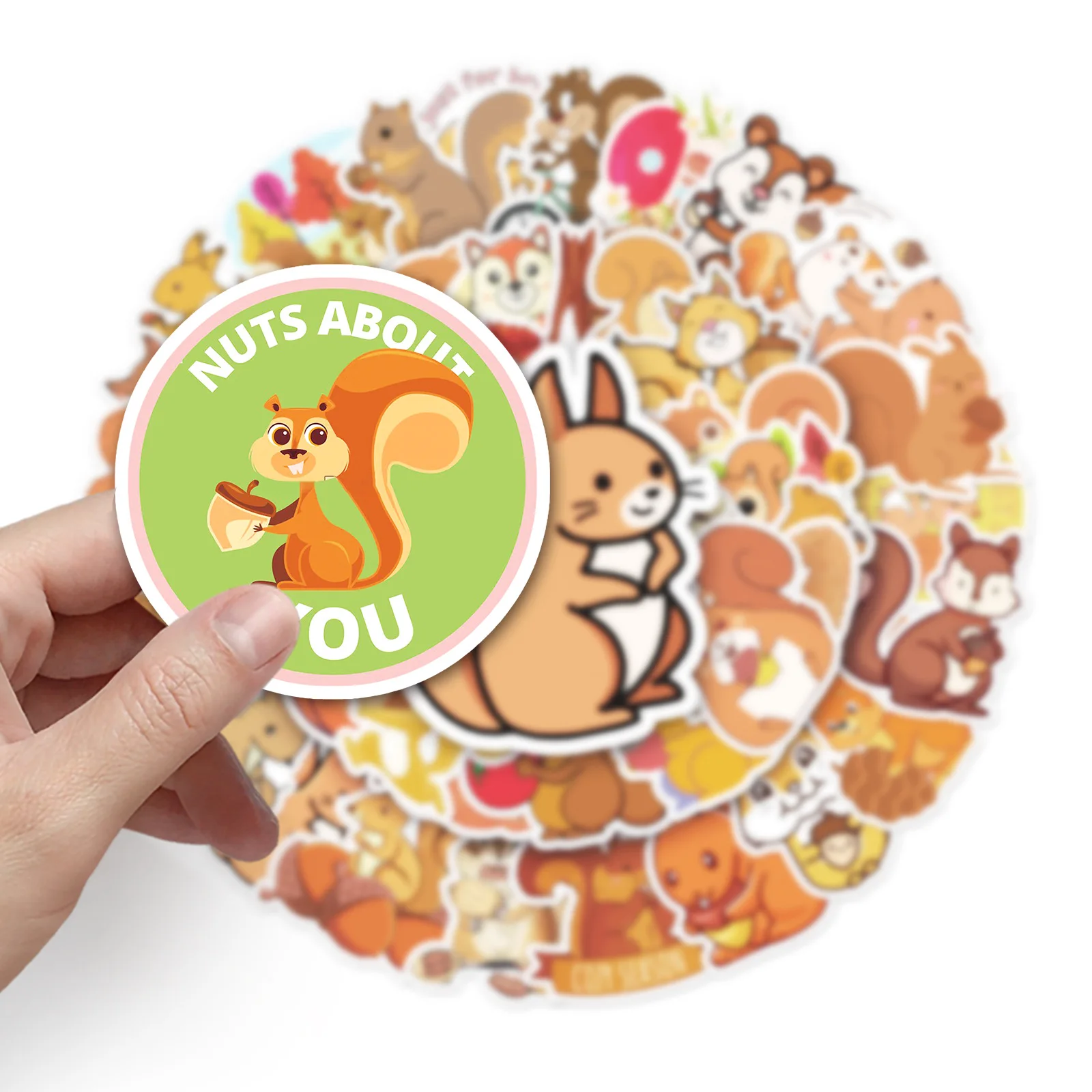 

50PCS Squirrel Cartoon Graffiti Animal Stickers DIY Decoration Mobile Phone Computer Notebook Suitcase Children Sticker Toys