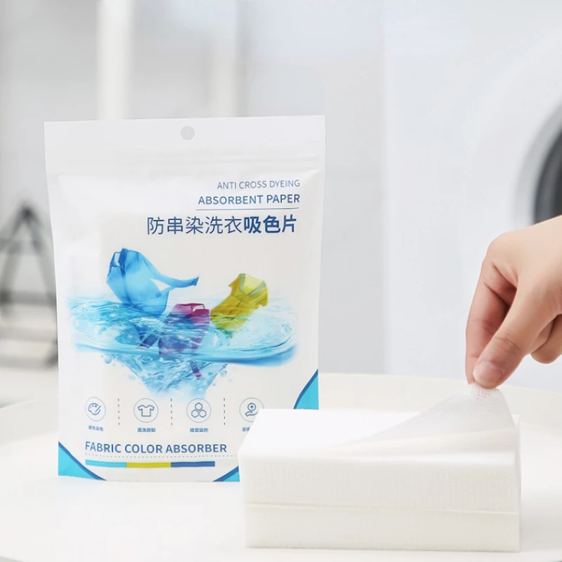 

50 PCS Laundry Tablet Washing Machine Use Color Absorption Sheet Color Catcher Grabber Cloth Anti Dyed Cloth Bubble Paper Home
