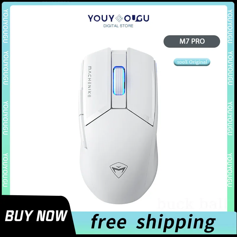 Игровая мышь Machenike M7 Pro M720 M721, 2,4 ГГц, беспроводная мышь PAW3395 Kailh 26000DPI 7 кнопок 74G RGB, мышь для ноутбука, ПК, офисных геймеров