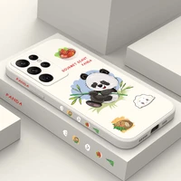 cute panda phone case for samsung galaxy s22 s21 s20 ultra plus fe s10 s9 s10e note 20 ultra 10 9 plus cover
