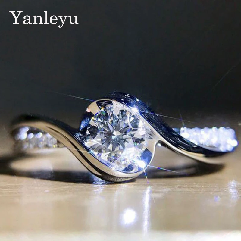 Новые Элегантные витые кубические циркониевые кольца Yanleyu с фианитом для женщин Свадебные Кольца модные ювелирные изделия по оптовой цене дешевые ювелирные изделия