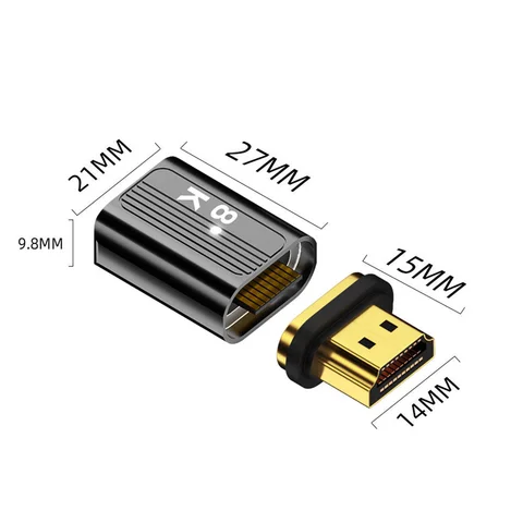 HDMI-совместимый 2,1 Магнитный адаптер 8K 60 Гц 48 Гбит/с