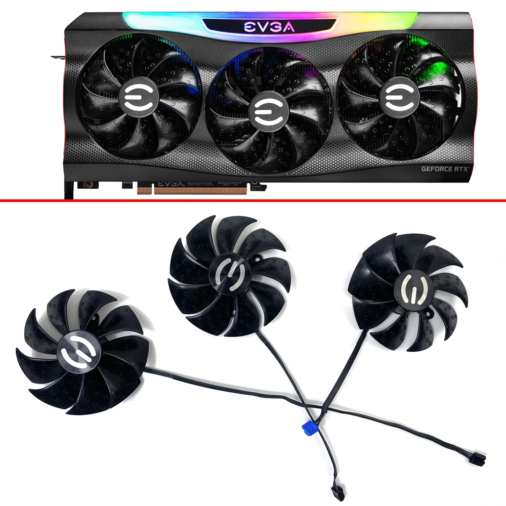 

Вентилятор охлаждения для EVGA GeForce RTX3080 RTX 3080 FTW3, 87 мм, 4 контакта