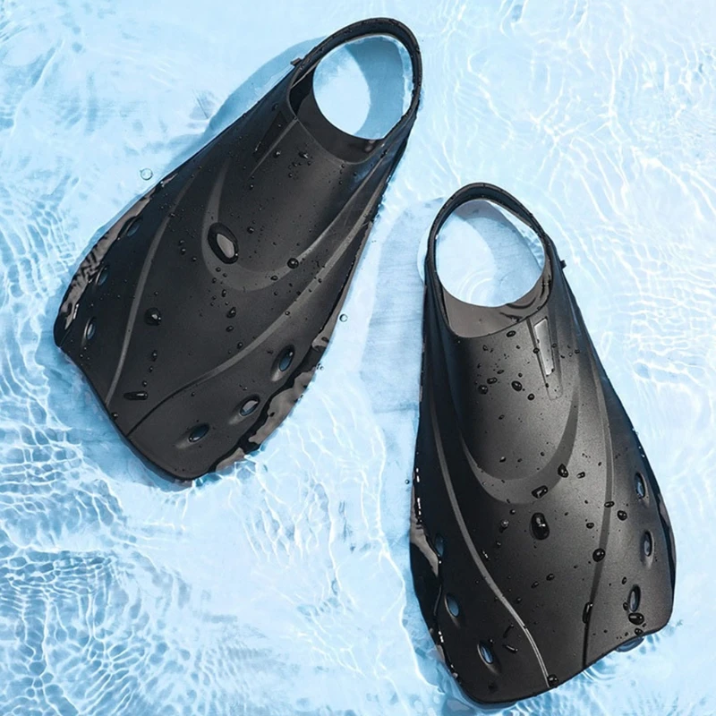 

2x ласты для снорклинга, регулируемые плавательные ласты с открытой пяткой, короткие плавники для подводного плавания