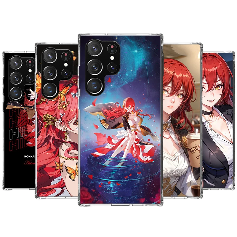 Чехол для телефона Honkai Star Rail Himeko Samsung Galaxy S24 S23 S22 Ultra S21 S20 Fe S10 Plus S10E S9 S8 + оболочка