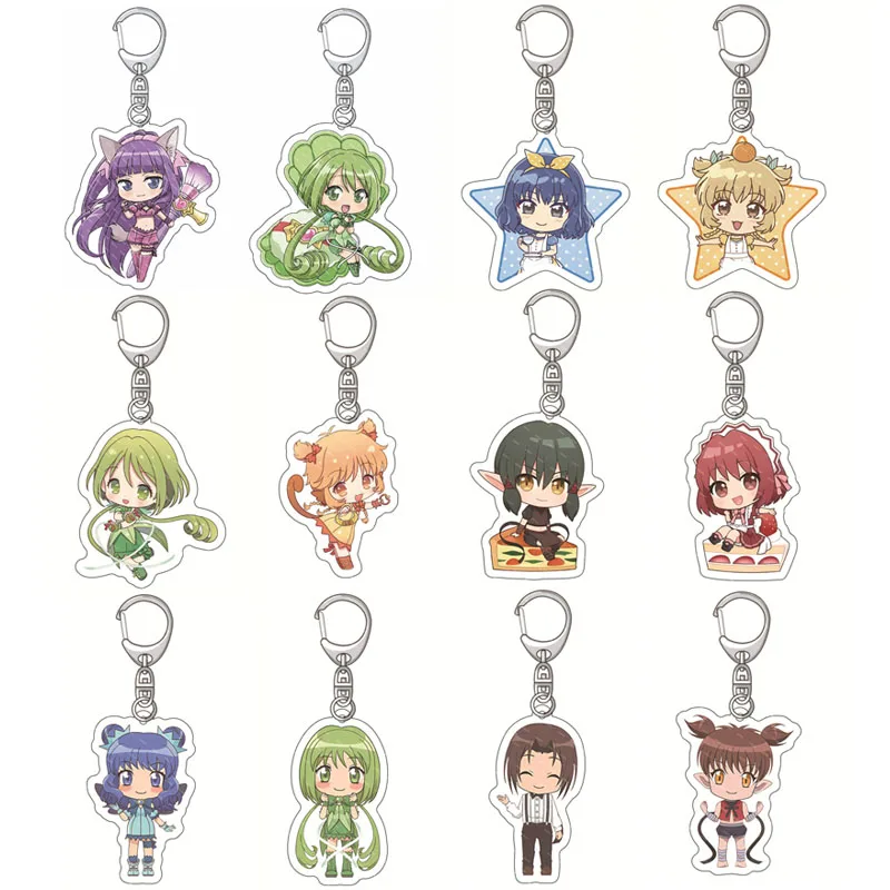 

Токийский Mew аниме брелок Momomiya Ichigo Midorikawa Retasu акриловые фигуры милый брелок для ключей в сумку подарки поклонникам