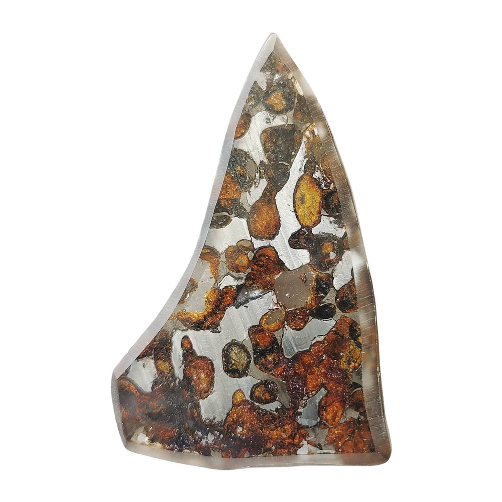 13,5 г серио паллазит натуральный материал метеорит нарезанные ломтики оливкового метеорита коллекция образцов-из Кении-CA78