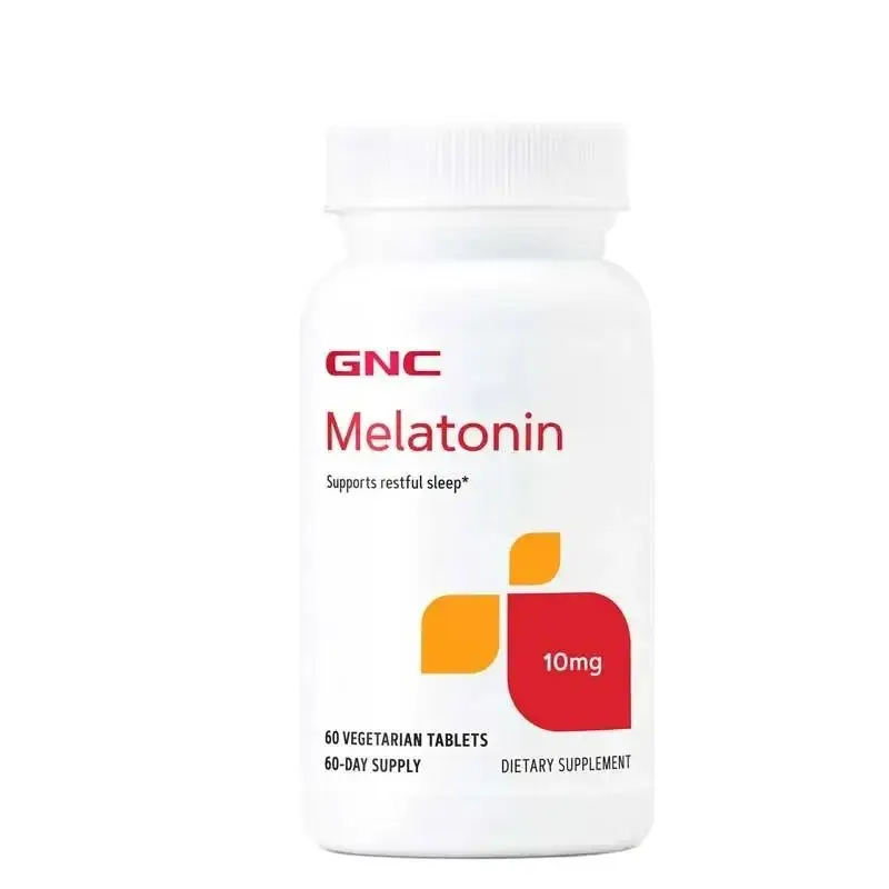 

GNC Melatonin, 10mg 60 Tablets, Calcium, Advanced Sleep, Time Release, Fall Asleep Faster, Stay Asleep Longer,for Vegetarian Use