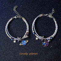 new japanese and korean fantasy planet bracelet female star moon bracelet