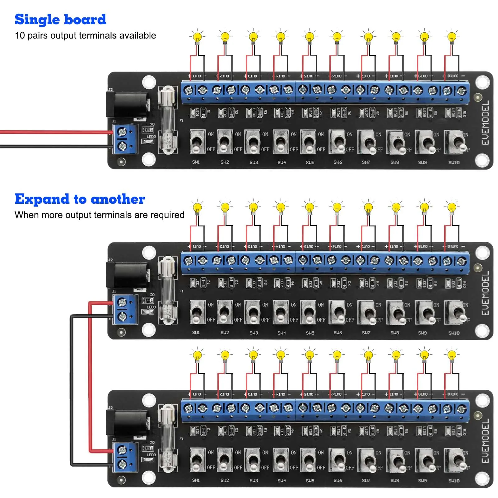 

Evemodel PCB019L разъем питания 10 каналов