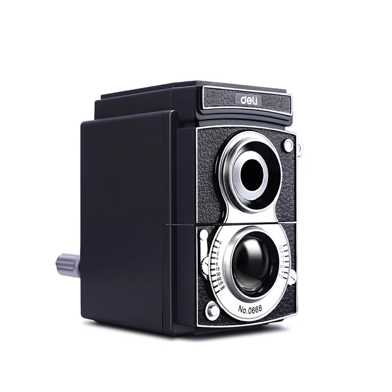 

Rotary pencil Sharpener Vintage Camera Pencil Sharpener Creative Hand-cranking Pencil Sharpener Student Gift Stationery Deli