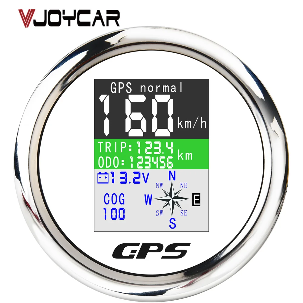 

Universal Car 32v Car GPS Speedometer 85mm LCD Speed Gauge 4 in one Odometer Digital Display Rpm Meter Digital Tachometer