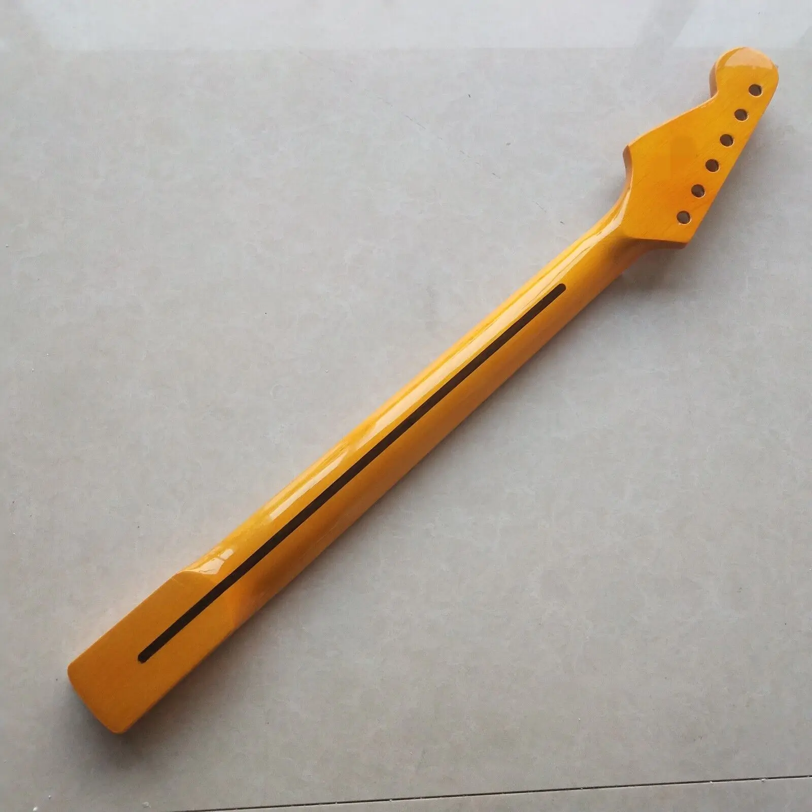 Maple DIY parts Yellow Electric Guitar Neck 22 Frets 25.5inch Maple Fingerboard enlarge