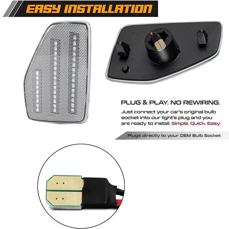 2 шт. для Hummer H3 2006-2010 H3T 2009-2010 фонарь бампера боковой маркер поворота Canbus 39smd