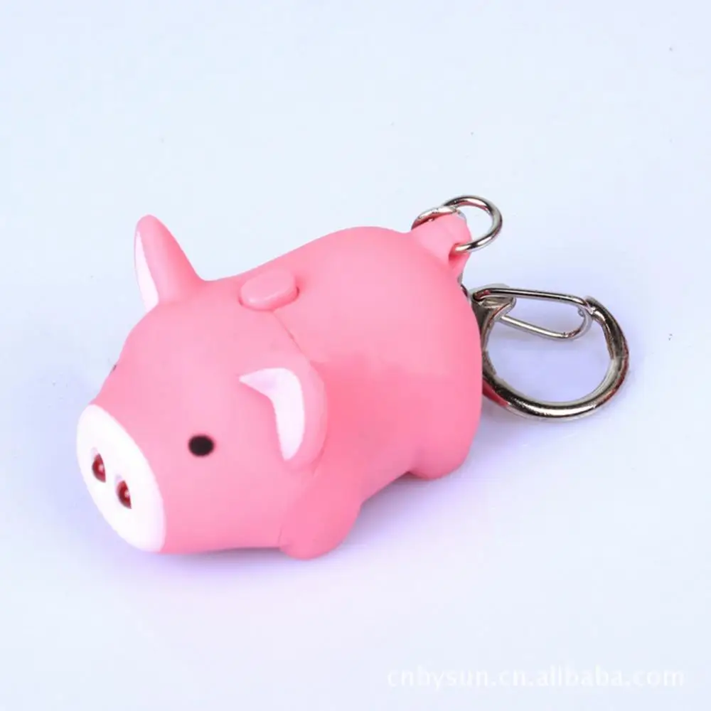 

Light LED Gift Cute Pig Style Sound Key Chain Keyring Car Bag Pendant Decoration