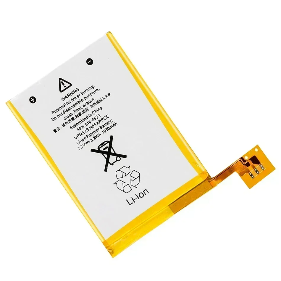 Touch 5 1030 мАч Резервная аккумуляторная батарея для Apple iPod 5/5th Touch5/5th 5g 616-0621/LIS1495APPCC