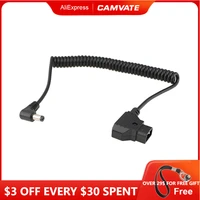 camvate power cable d tap to dc 2 1mm barrel coiled cable for atomos monitor and more devices universal usb to dc