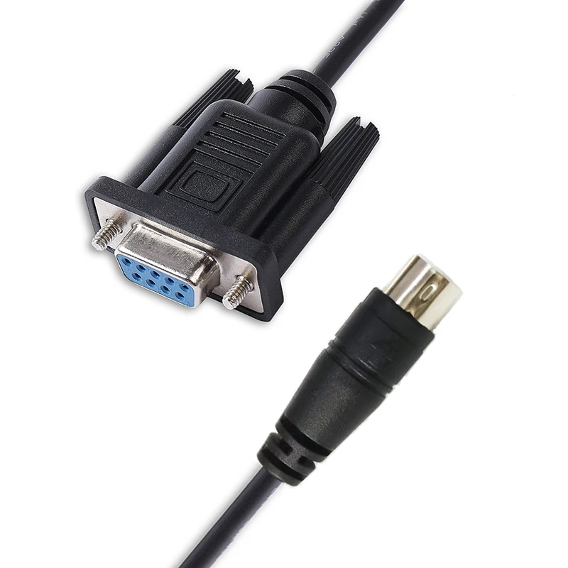 Фото D-sub 9-контактный гнездовой разъем DB9 на 6-контактный разъем Mini Din RS232 последовательный кабель связи для LS XGB XBM XBC ПЛК ПК кабель управления №2