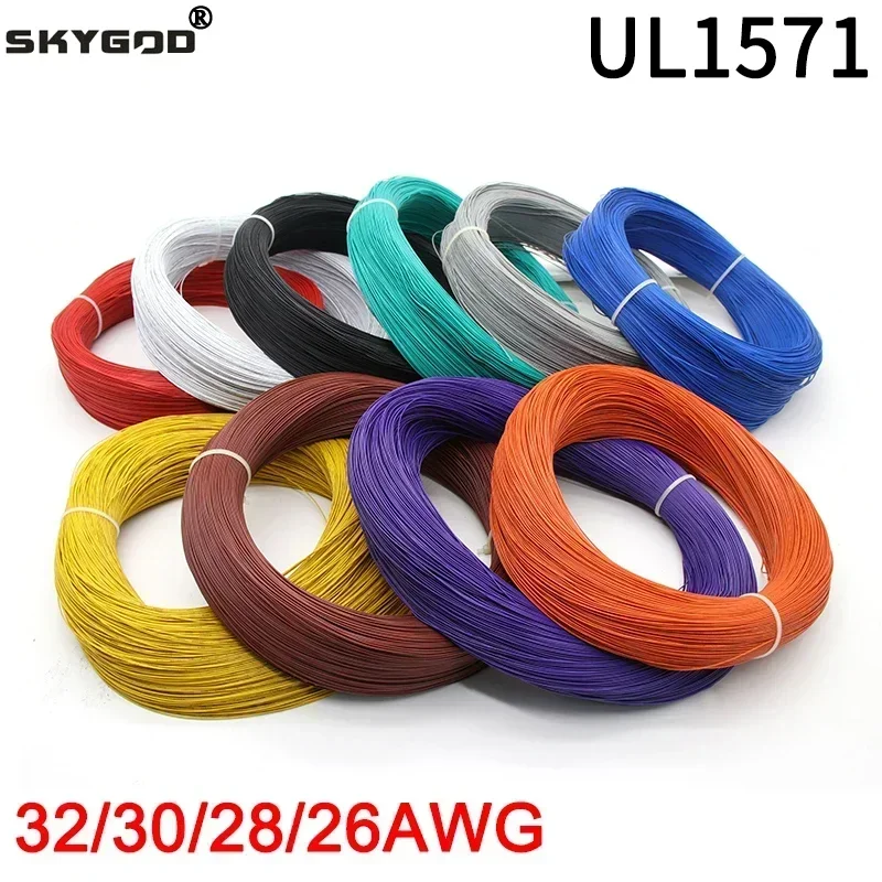 

UL1571 Электронный провод 32 30 28 26 AWG Гибкий кабель с ПВХ-изоляцией из луженой меди Экологическая светодиодная линия Шнур «сделай сам»