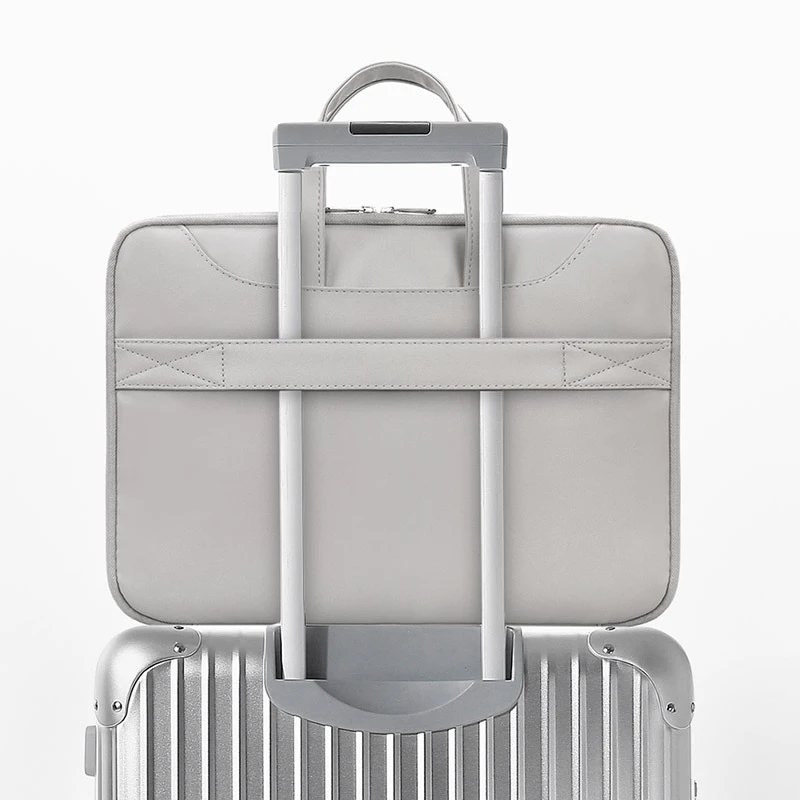 13-15.6inch PU Business Laptop Shockproof Handbag Trip Necessary Tablet Document Organize Pouch Mouse Charger Storage Accessorie