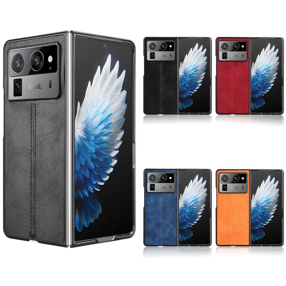 Чехол для Tecno Phantom V Fold 2 роскошный чехол из телячьей кожи с жесткой задней крышкой